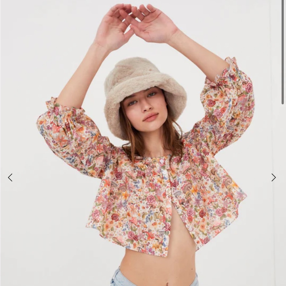 BNWT For Love and Lemons Theodore Cropped Top Sz Small